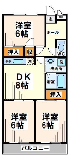 コーポカナイ   間取り