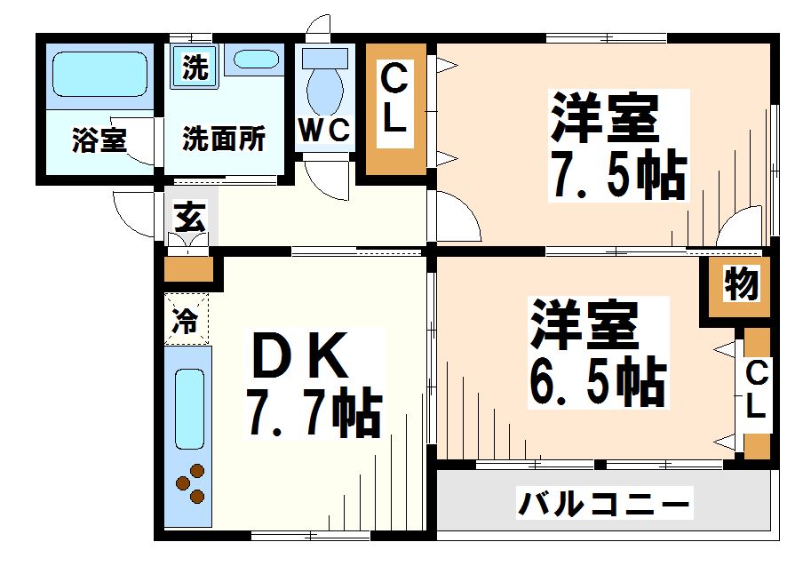 メゾンドゥシルキー 間取り