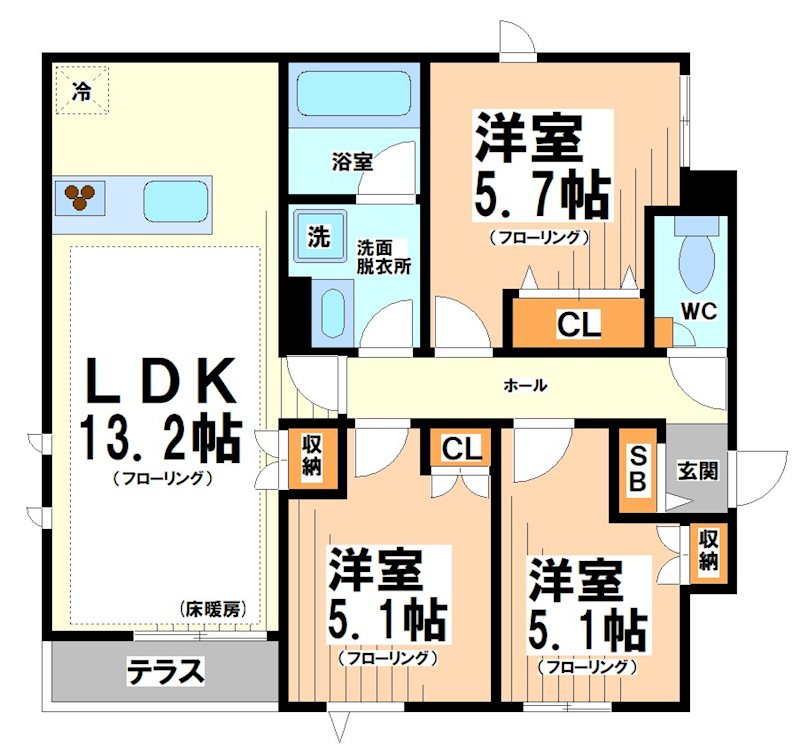 Hilltop East 間取り