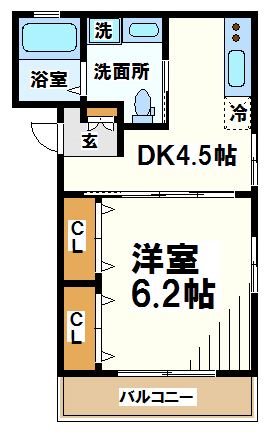 国領YKマンション   間取り