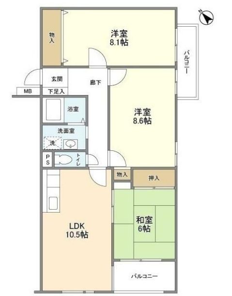 ルヴェルト調布     間取り