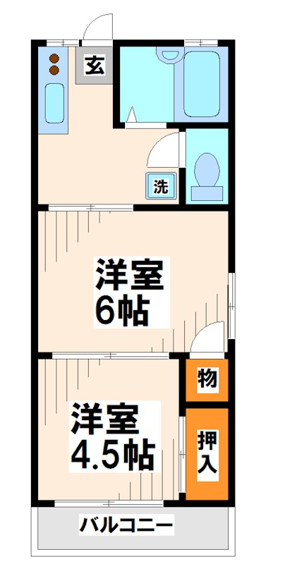シャンブルB 間取り