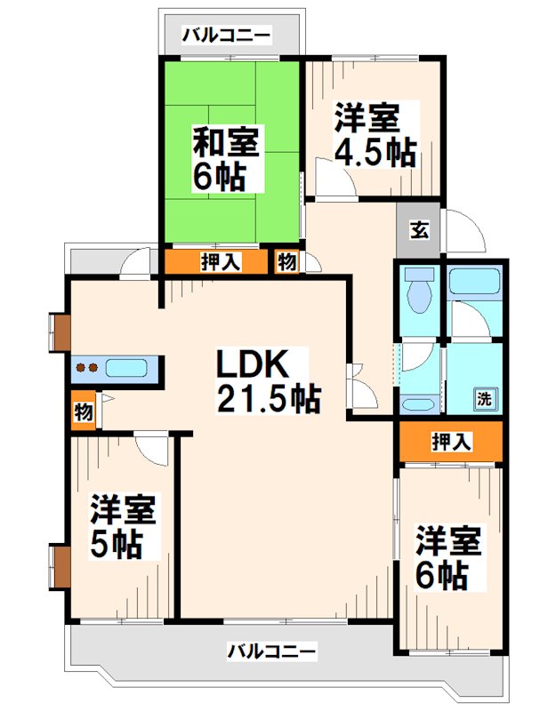 パークタウン五領2号館 間取り