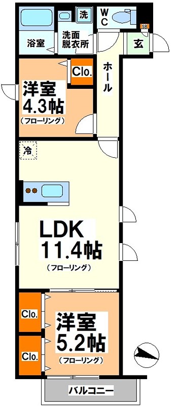 ウェルスクエア幡ヶ谷 間取り