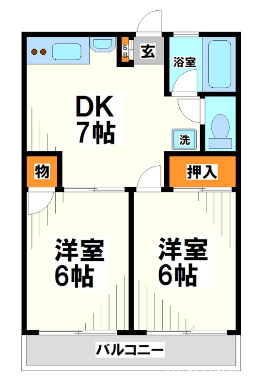 シティハイムつるしろ   間取り