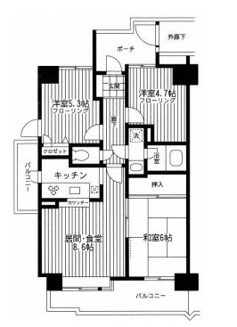 住友アクシルコート調布国領    間取り