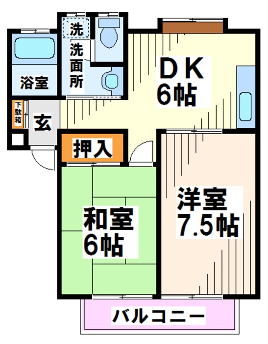 ハイム朝倉 　当社管理物件   間取り