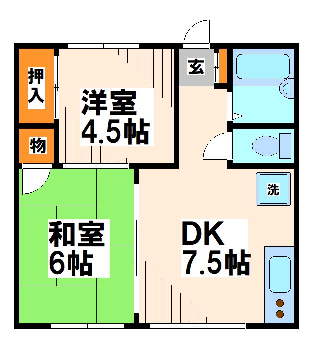 アイダアパート  間取り