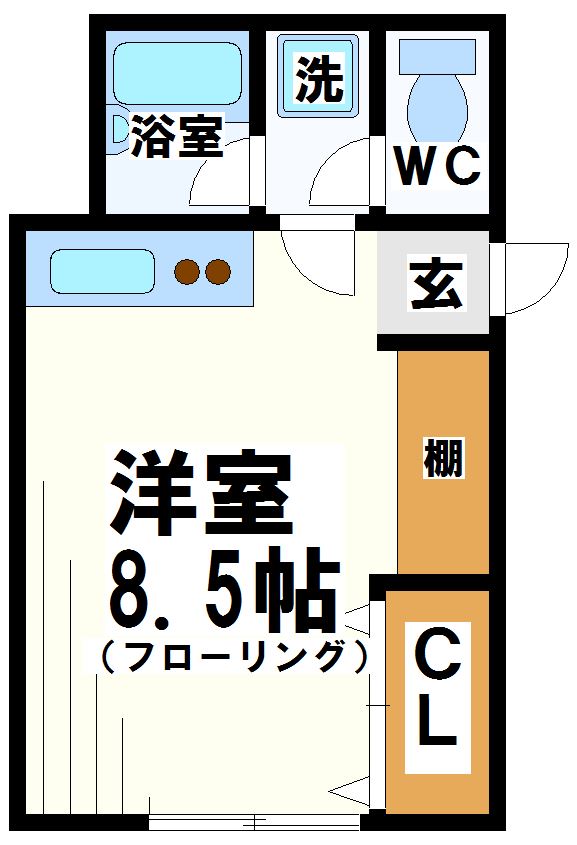 ブルーミング   間取り