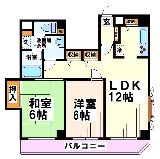 クレストコート府中天神町   間取り