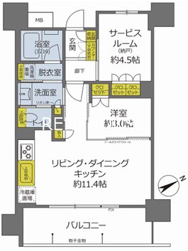 イニシア調布  間取り