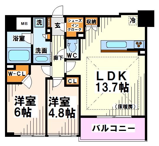 ライオンズ府中駅前 間取り