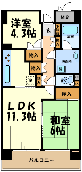 パークノヴァ調布  間取り