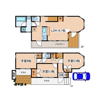 多摩川6丁目戸建 間取り