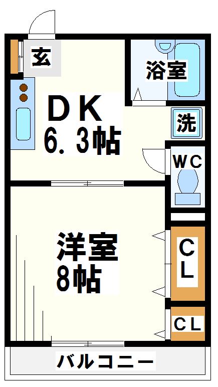 キャピタル調布ヶ丘     間取り