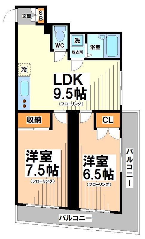 パラスト高円寺 102号室 間取り