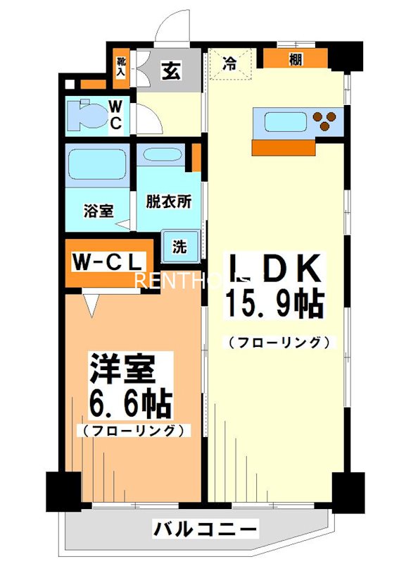 プレミアムコート府中Ⅱ  間取り