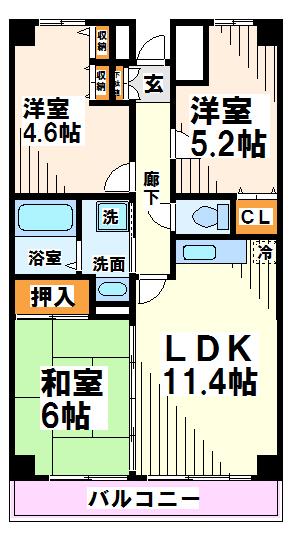 グリーンビレッジタナカ  間取り