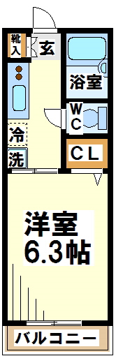 コーポオンタ  間取り