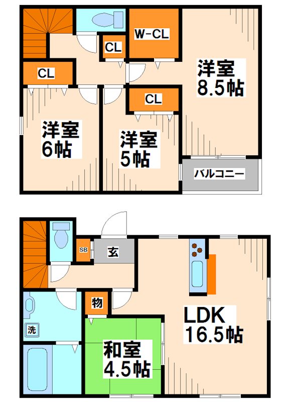 むさし野2丁目戸建て   間取り図