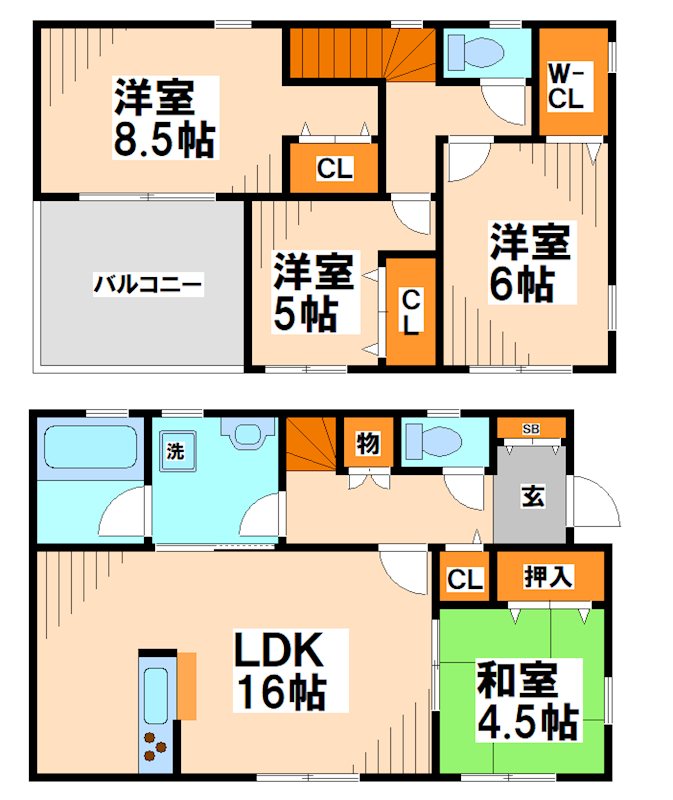 むさし野2丁目戸建て   間取り図