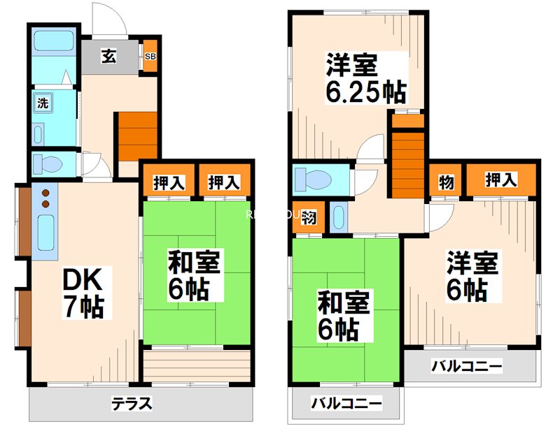 国領町6丁目戸建   間取り