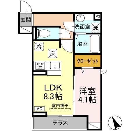 Dアセット飛田給    間取り