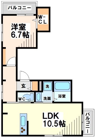 エルミタージュ武蔵野  当社管理物件 間取り