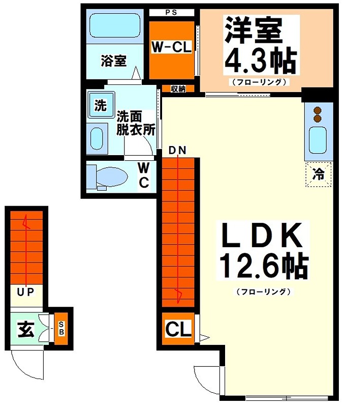 東京都渋谷区幡ヶ谷３丁目 間取り