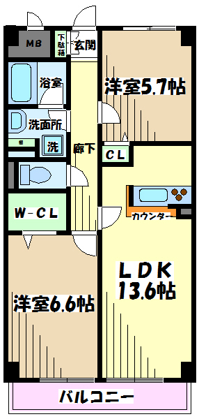 東京都杉並区高井戸東４丁目 間取り
