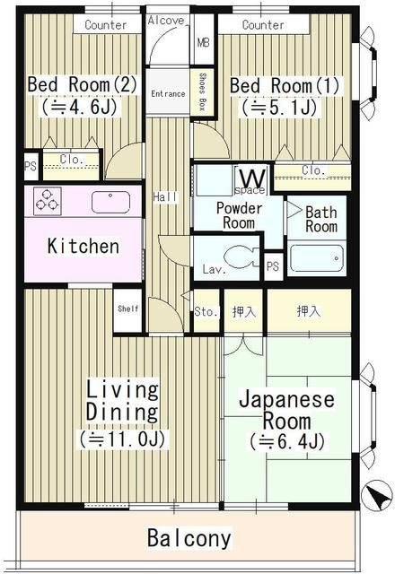 東京都杉並区上高井戸３丁目 間取り