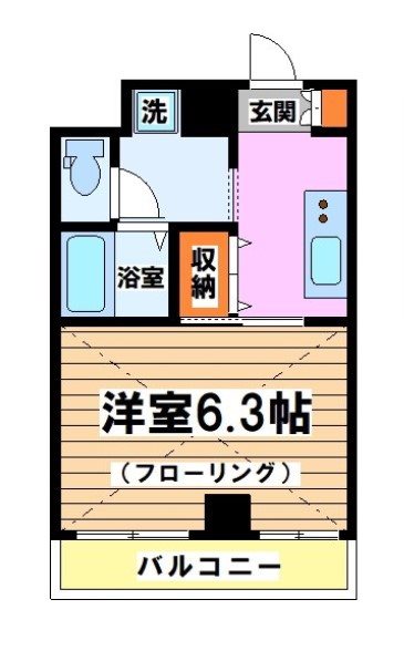 ラカーサムレ 　当社管理物件 間取り