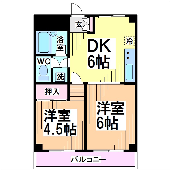 東京都武蔵野市中町２丁目 間取り
