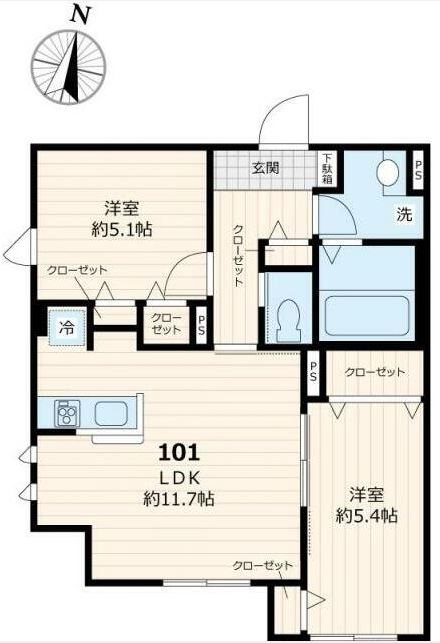 東京都渋谷区初台１丁目 間取り