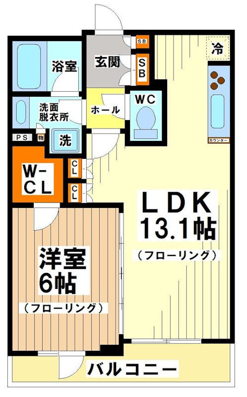 東京都渋谷区幡ヶ谷１丁目 間取り