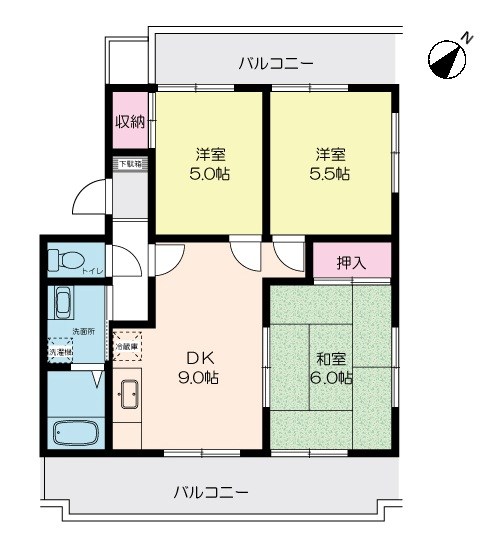 吉田ハイツ武蔵野 間取り