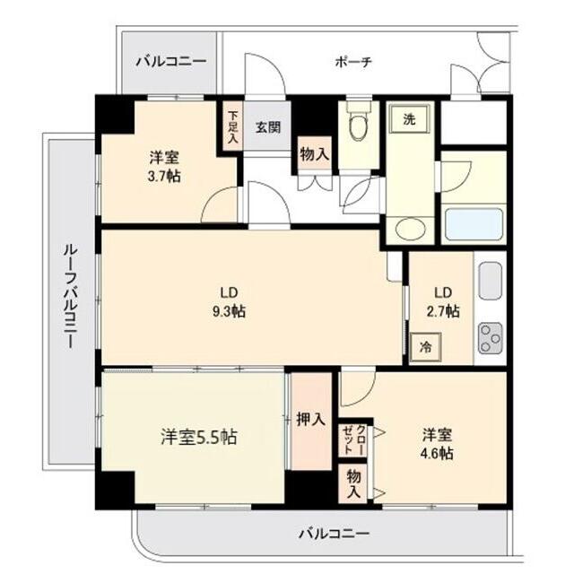 ライオンズマンション東松山下沼公園 間取り