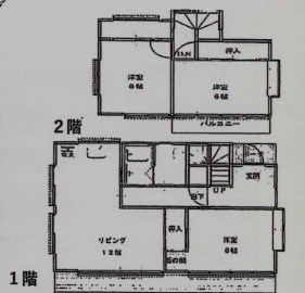 寄居町富田貸家 間取り