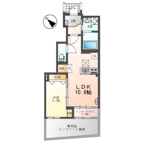 ソラーレ（東松山市松山町　アパートⅡ期新築工事） 間取り