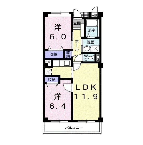 クリスタルＫＵＭＡＧＡＹＡ－Ｂ 間取り
