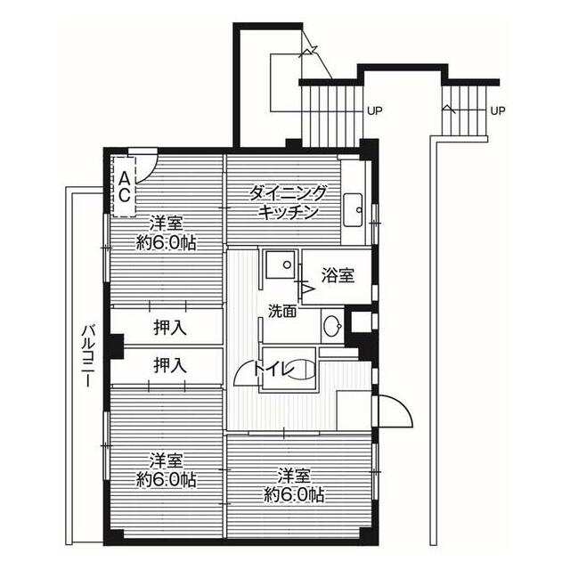 ビレッジハウス田谷２号棟 間取り