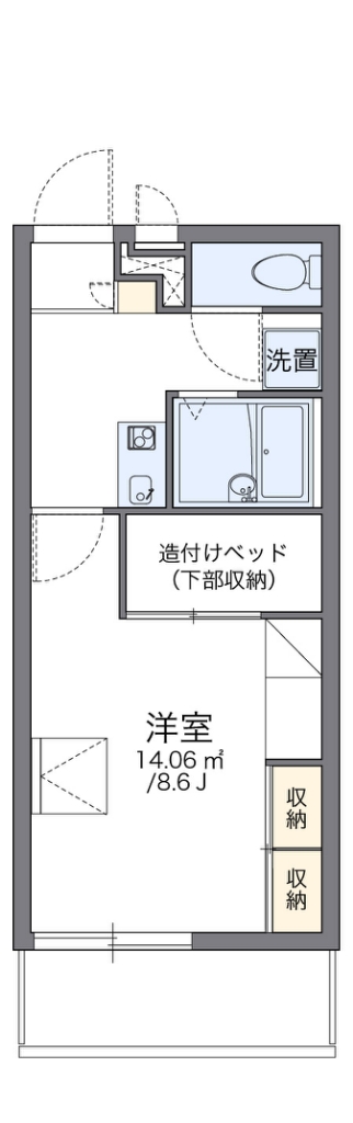 レオパレスサザンクロスＢ 間取り