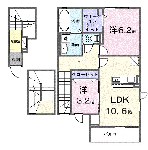 メゾン　二十二夜 間取り
