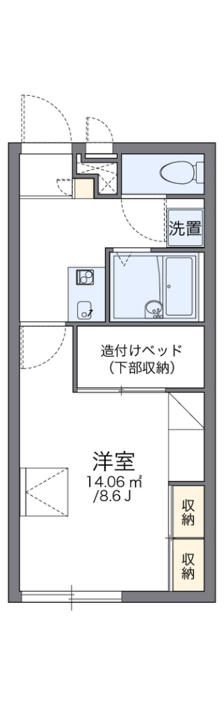 レオパレスしんでん中山 間取り