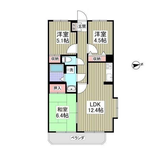 サンライズマンション　熊谷 間取り