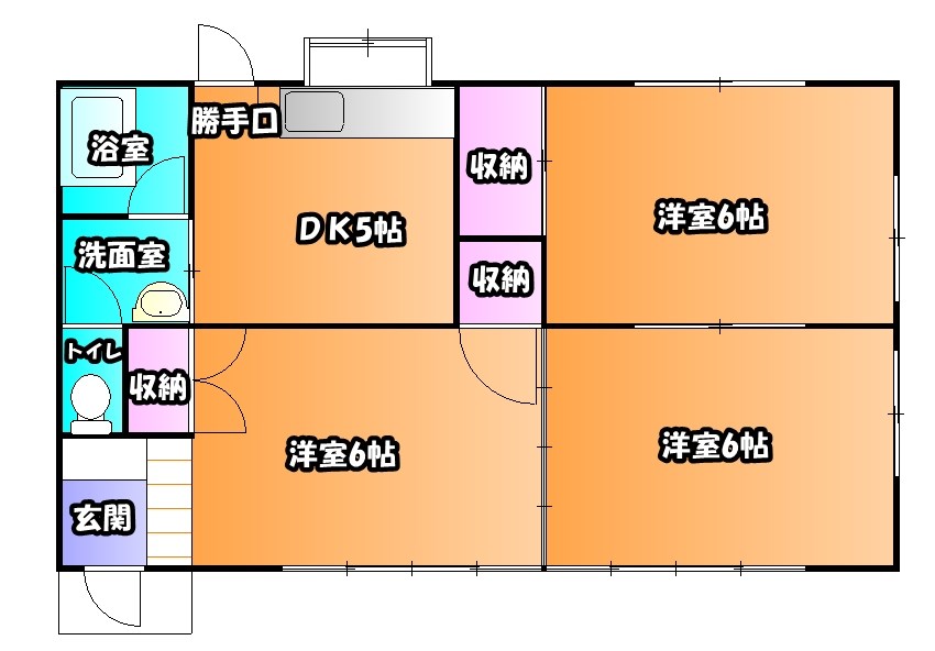 持田一戸建て貸家（東方）  間取り