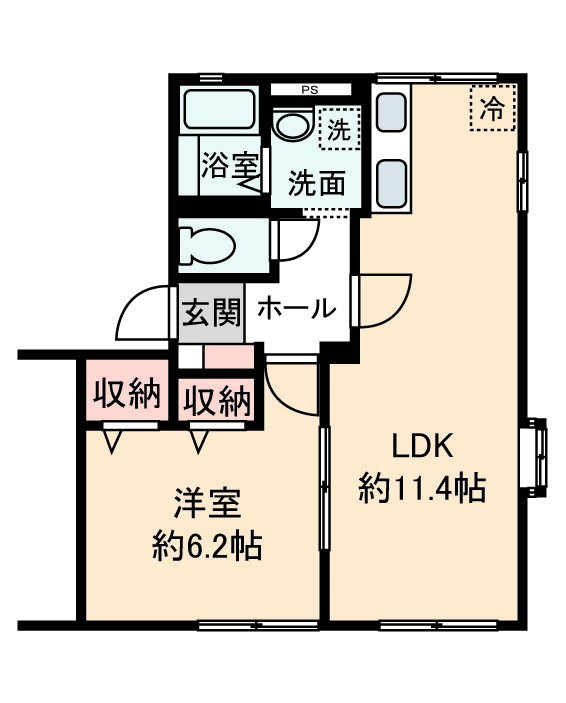 シティハイムＦＩＫ　B棟  間取り
