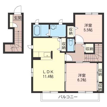 エナミスＥ  201号室 間取り