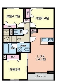 クレストコート  202号室 間取り