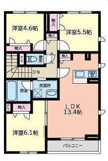 クレストコート   間取り図
